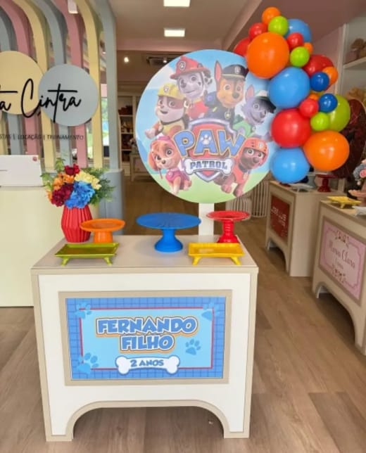 Pocket Table montada em loja de locação