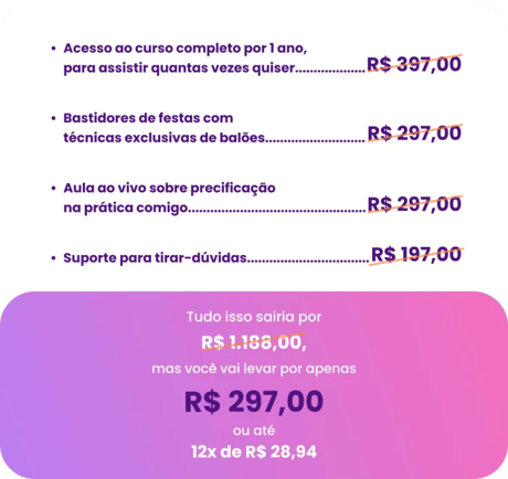 Aula prática de balões
