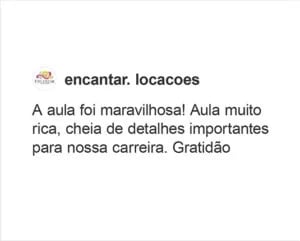 Feedback de aluna sobre o workshop